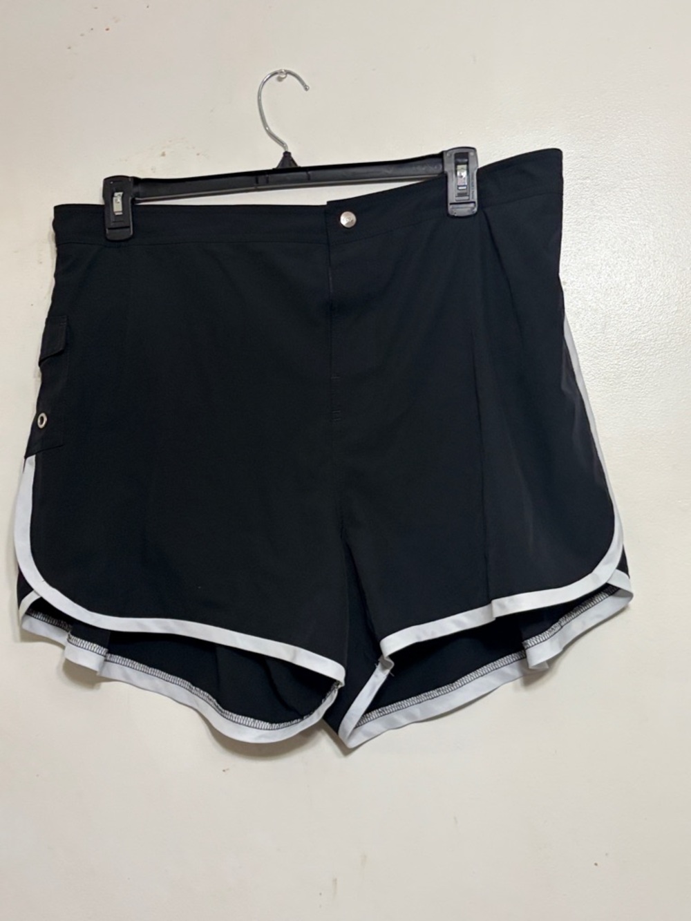 Free Country Black Athletic Shorts with White Trim